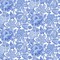 Fabric Northcott White/Blue Jacobean Trail Delft Dynasty by the Quarter Yard 28355-10